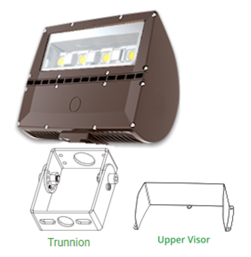 Above Ground LED Flagpole Light for 15'-80' Flagpoles