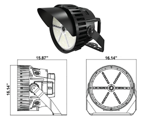 Above Ground LED Flagpole Light for 15'-80' Flagpoles