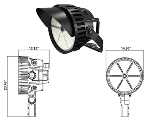 Above Ground LED Flagpole Light for 15'-80' Flagpoles