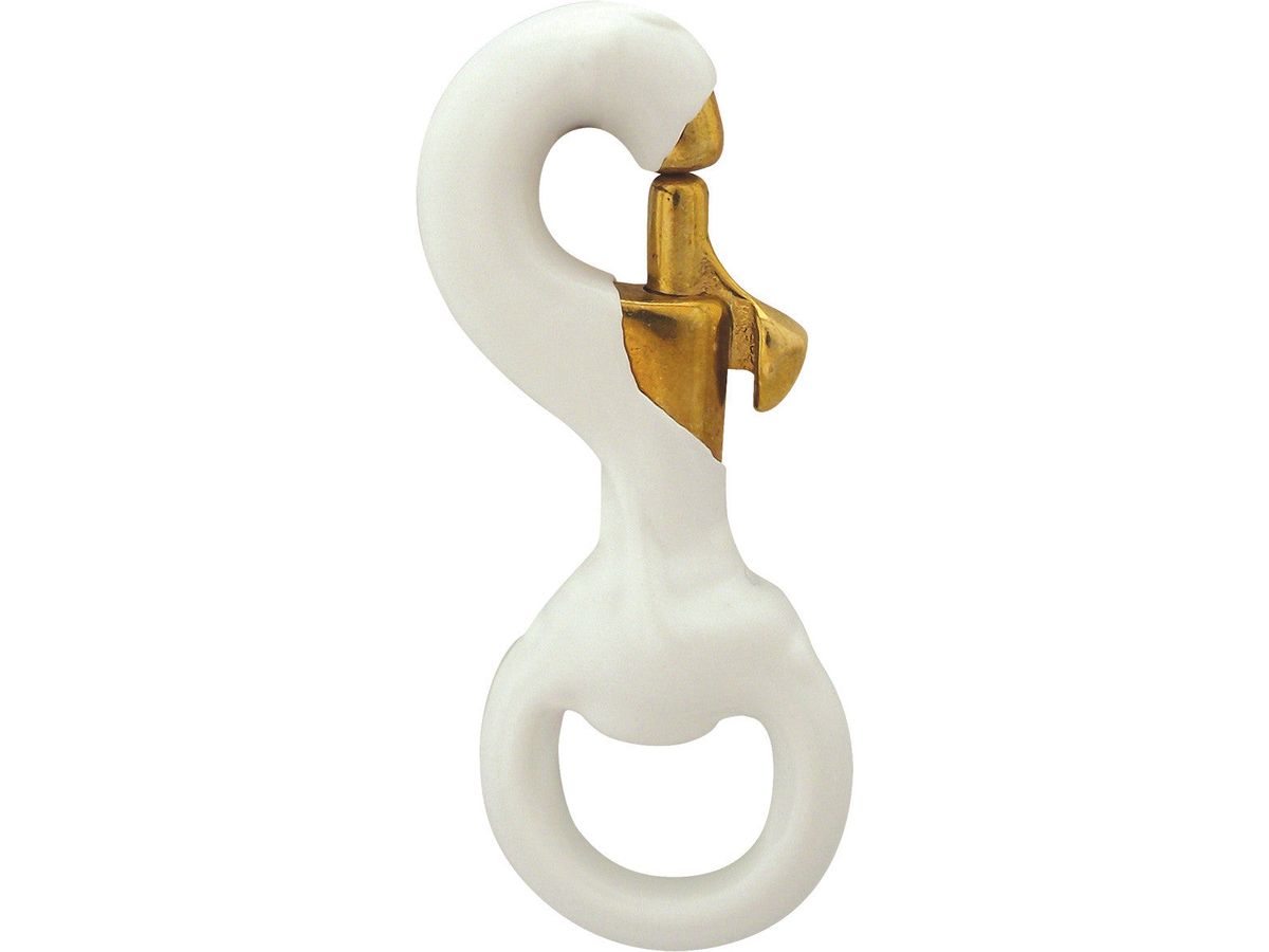 3" Rubber Coated Brass Swivel Snap Hook