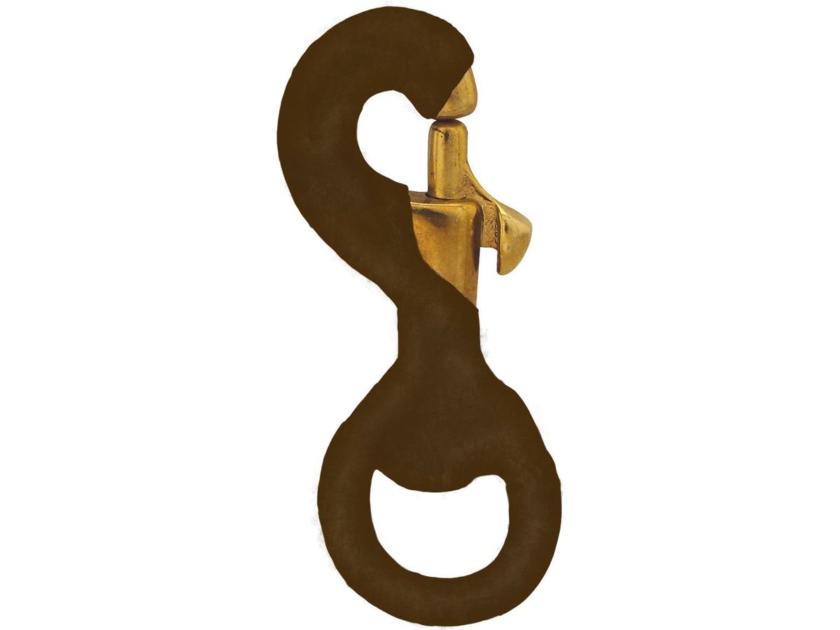 3" Rubber Coated Brass Swivel Snap Hook
