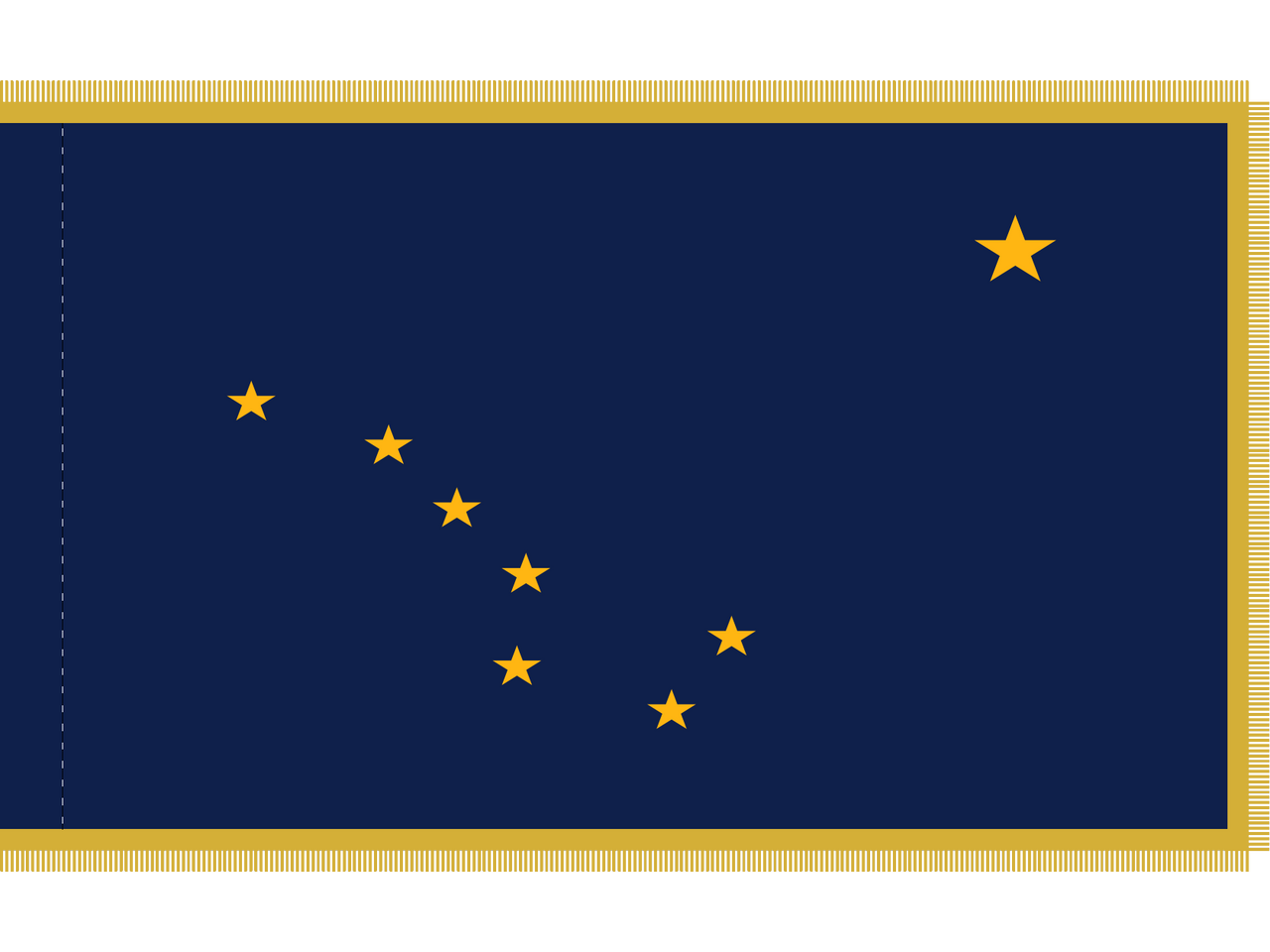 Alaska Indoor Presentation Flagpole Set