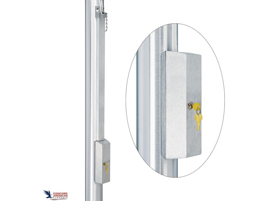 External Halyard Flagpoles Complete Halyard Security Kit