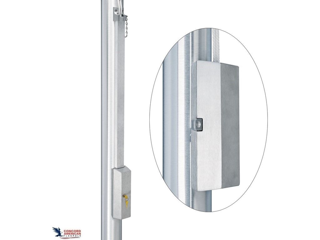 External Halyard Flagpoles Complete Halyard Security Kit