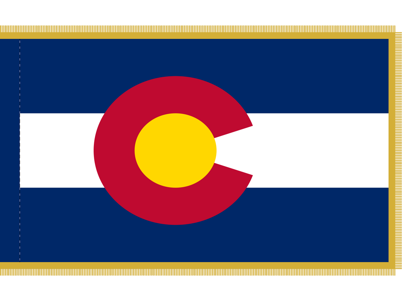 Colorado Indoor Presentation Flagpole Set