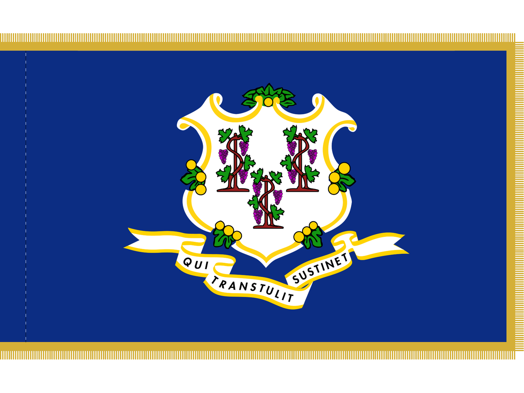 Connecticut Flag for Indoor Use