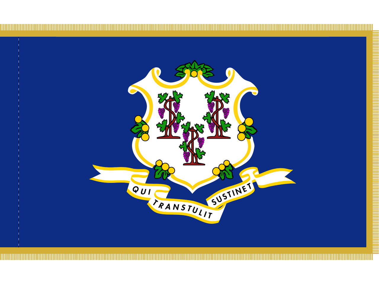 Connecticut Indoor Presentation Flagpole Set