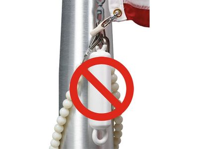 Internal Halyard System Flagpole Counterweights