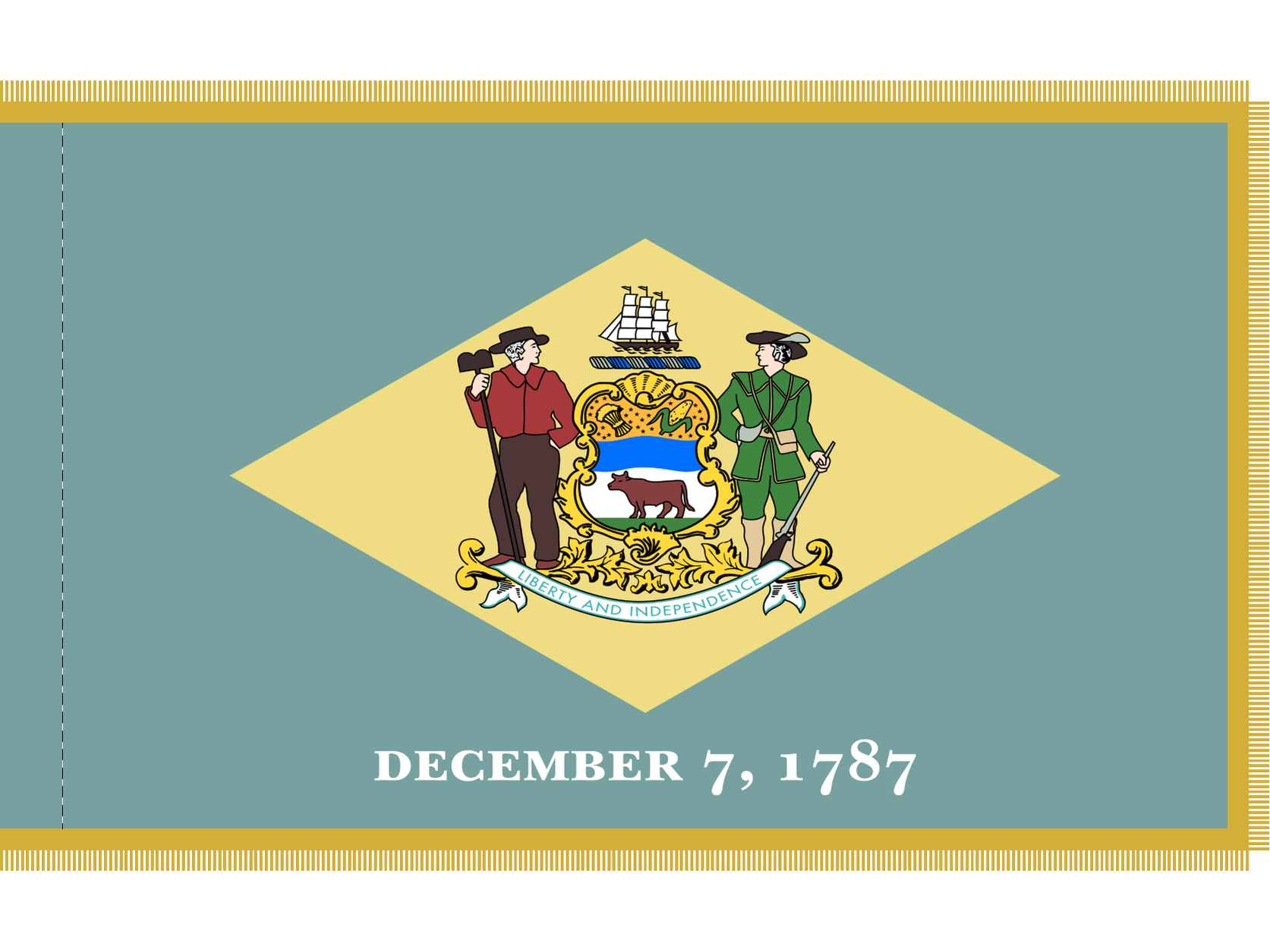 Delaware Flag for Indoor Use