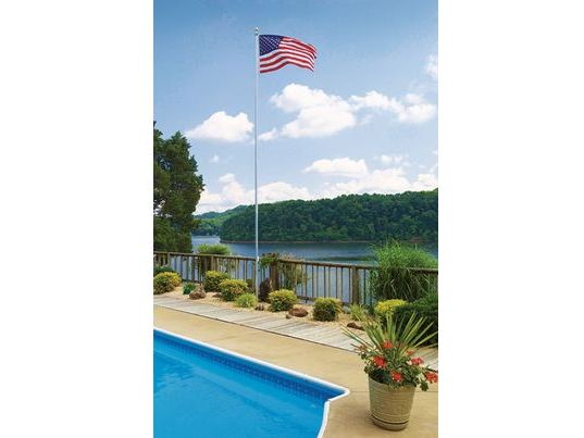15'-25' External Stationary Flagpole - Aluminum