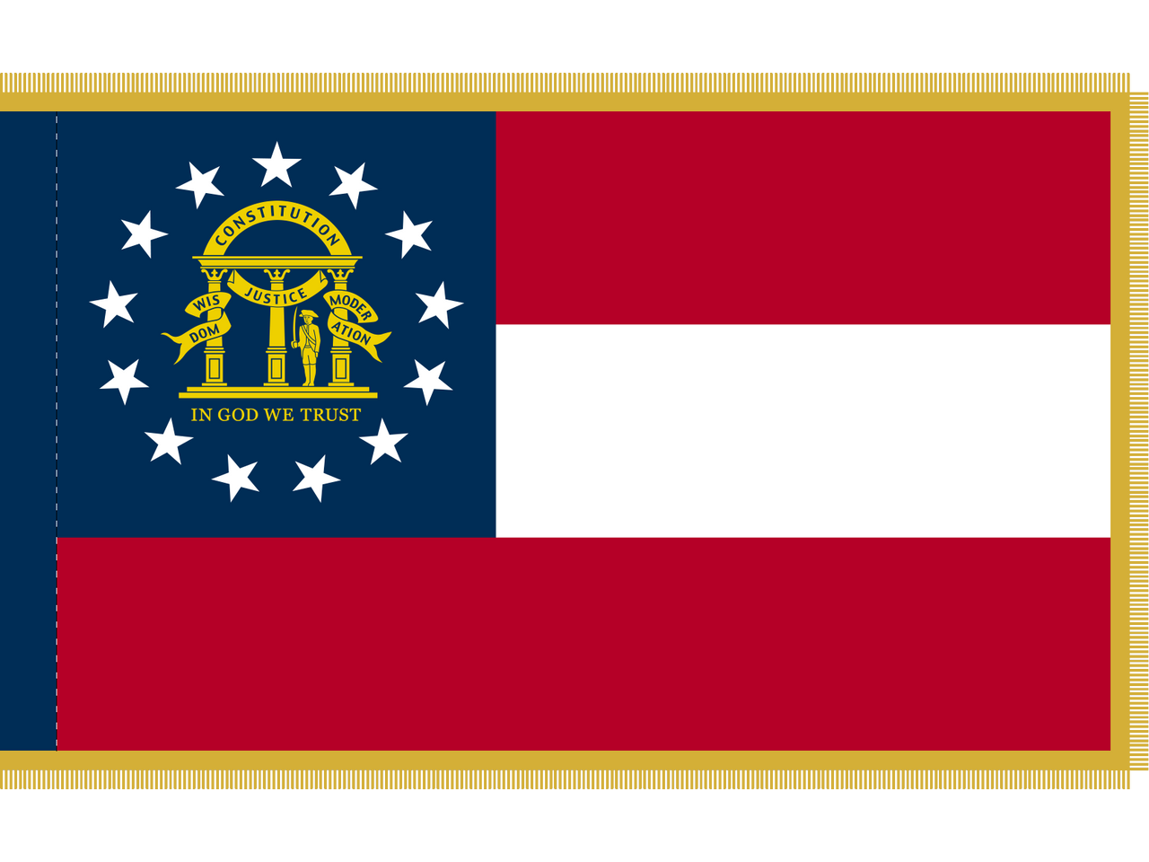 Georgia Indoor Presentation Flagpole Set