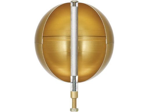 3" Gold Anodized Aluminum Ball Ornament