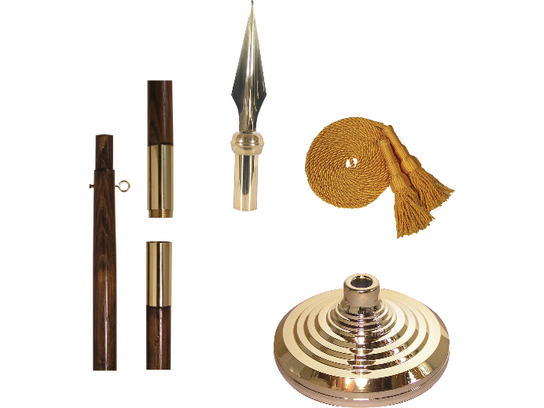 Iowa Indoor Presentation Flagpole Set