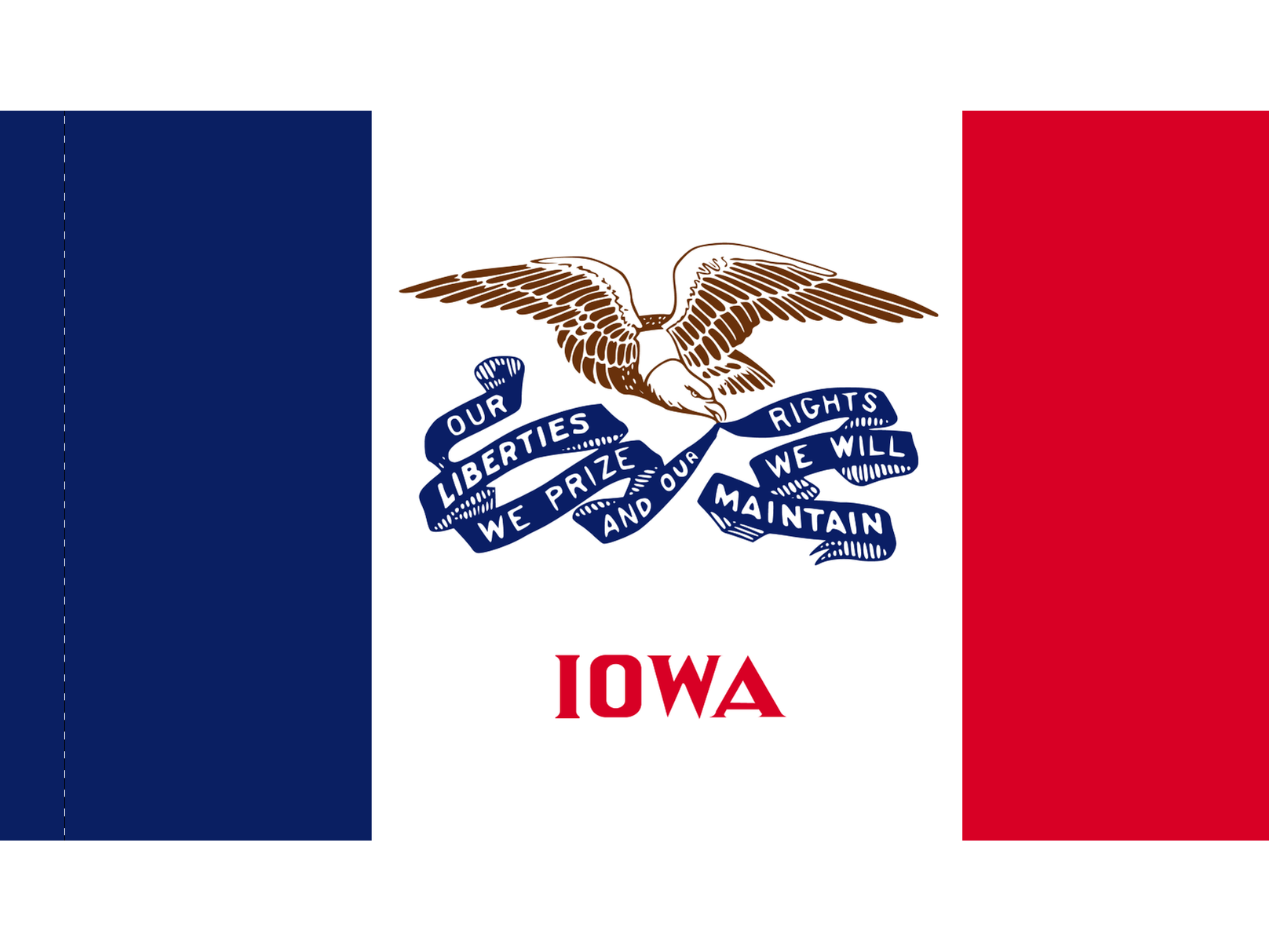 Iowa Flag for Indoor Use