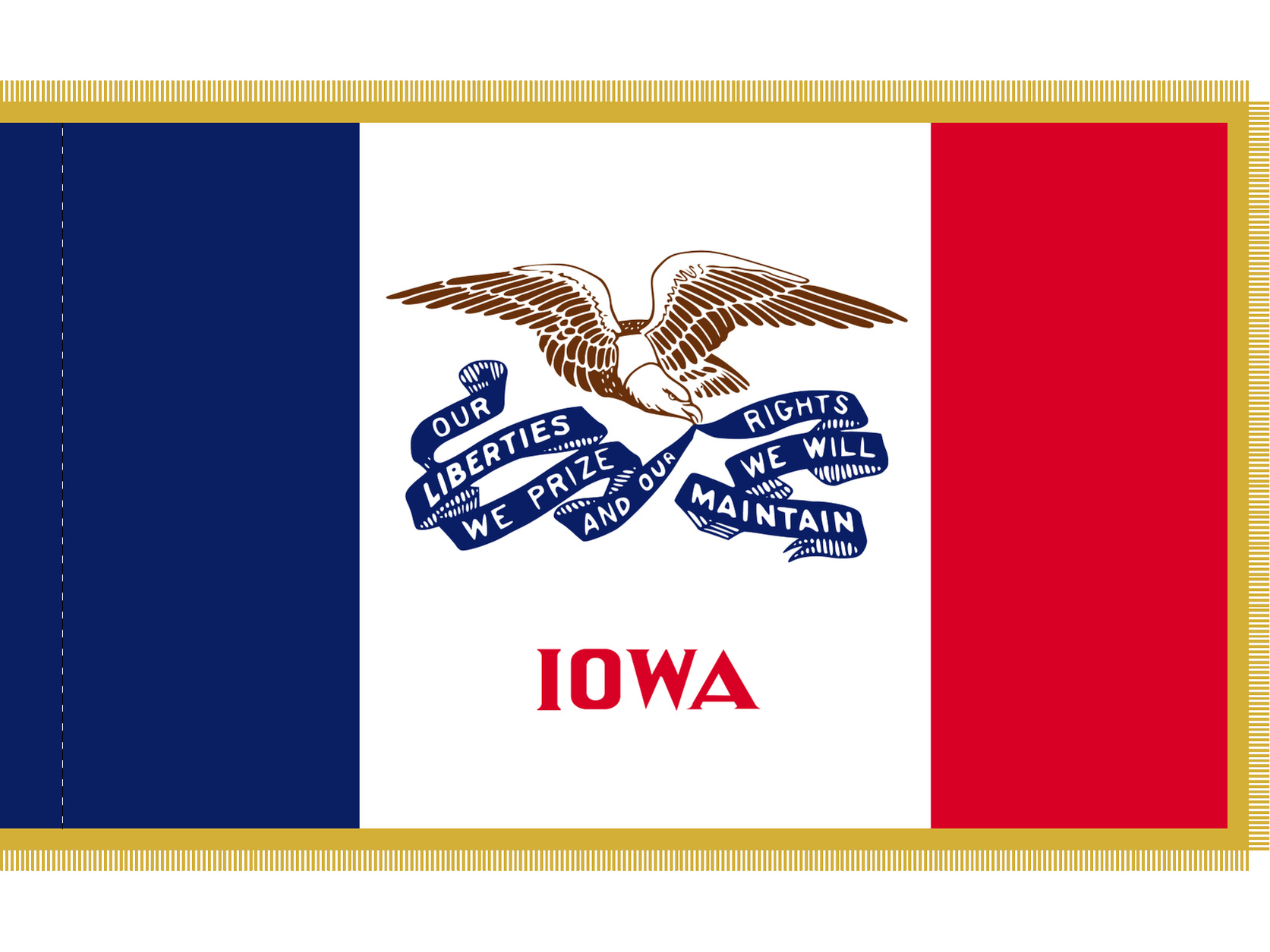 Iowa Flag for Indoor Use