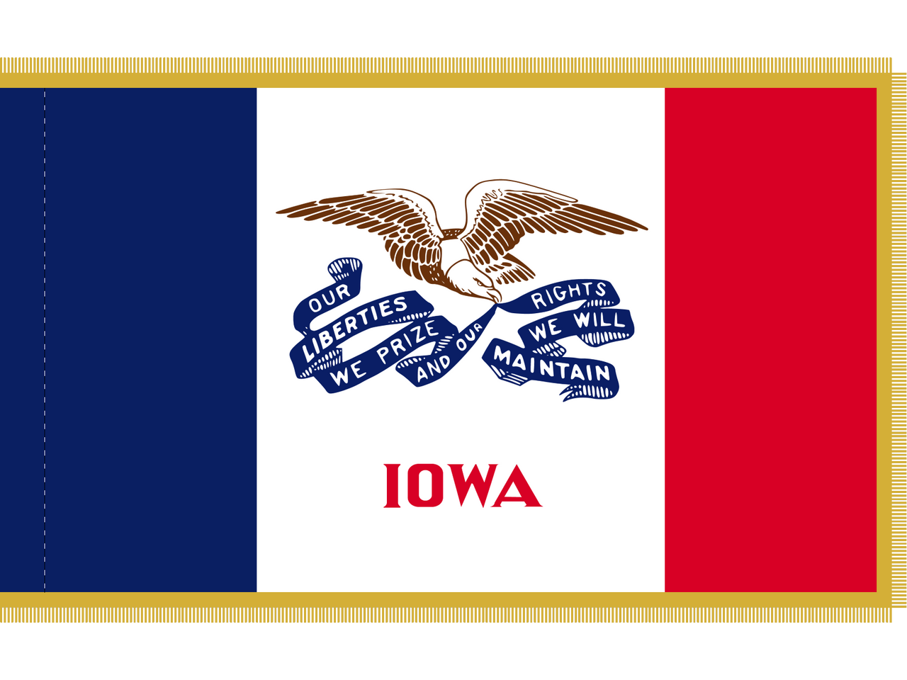 Iowa Indoor Presentation Flagpole Set