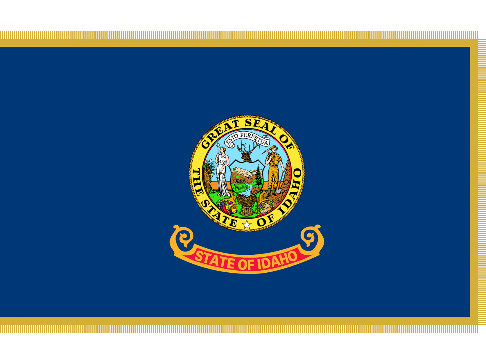 Idaho Flag for Indoor Use