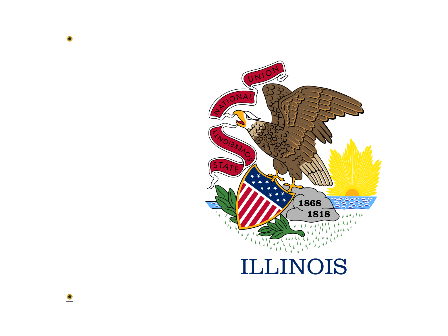 Illinois Flag for Outdoor Use