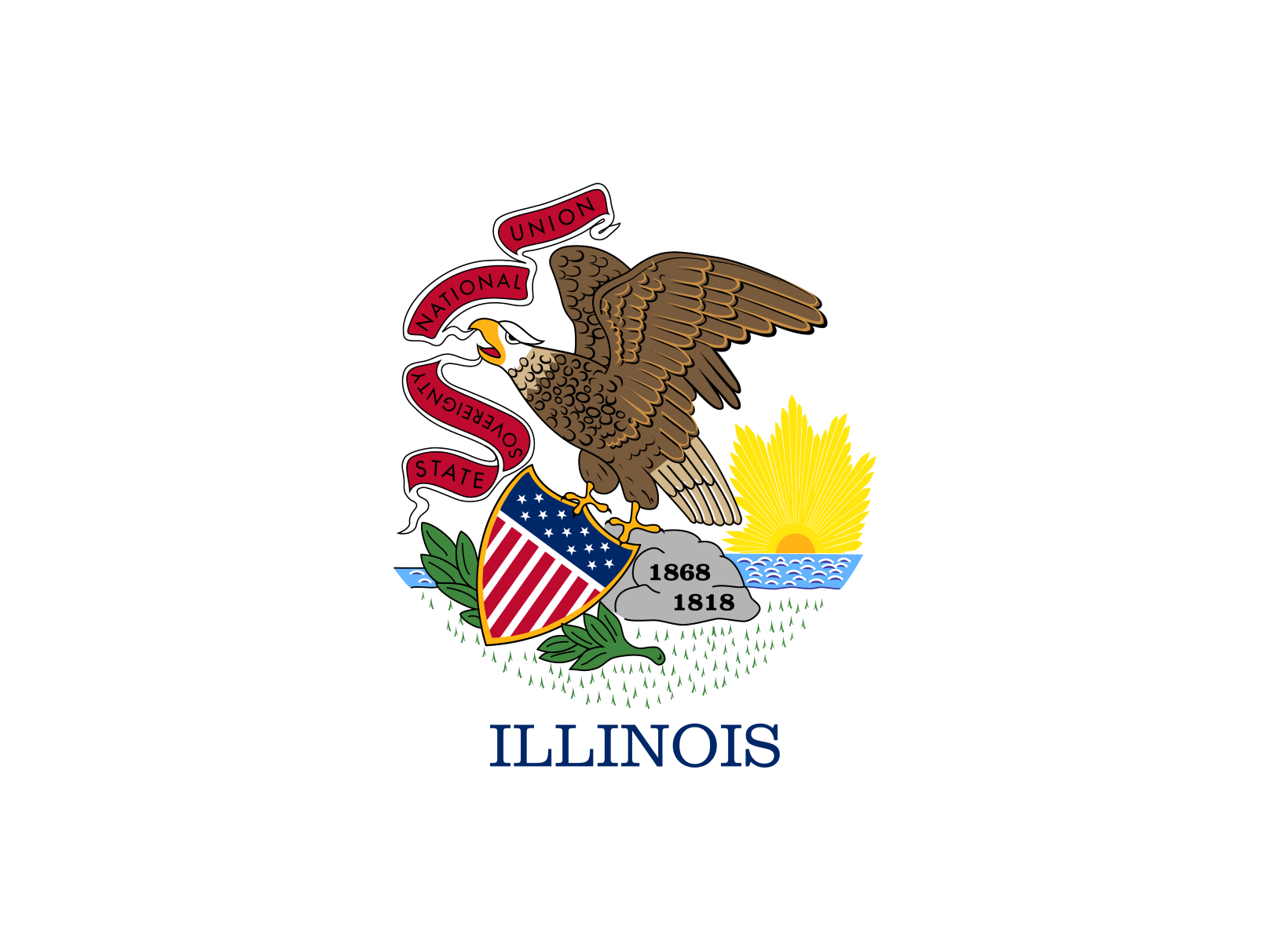 Illinois Flag for Indoor Use