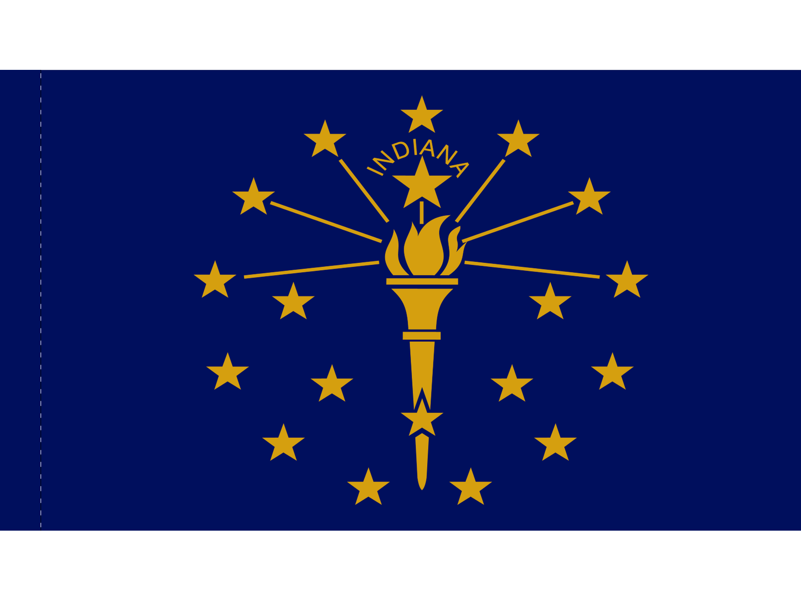 Indiana Flag for Indoor Use