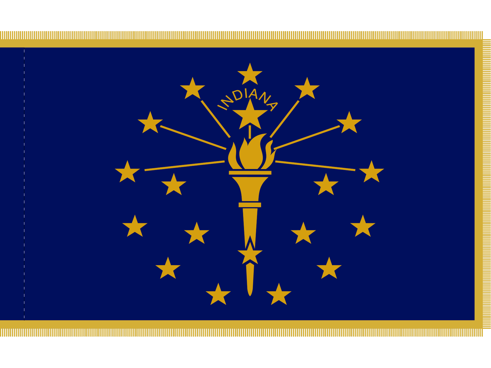 Indiana Flag for Indoor Use