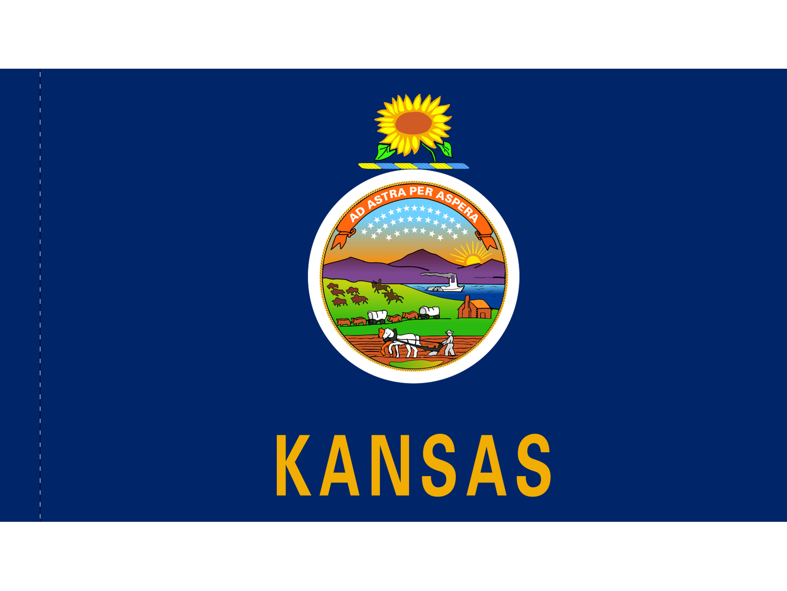 Kansas Flag for Indoor Use