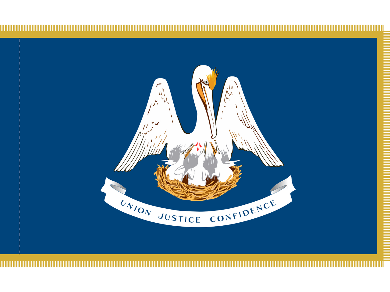 Louisiana Indoor Presentation Flagpole Set