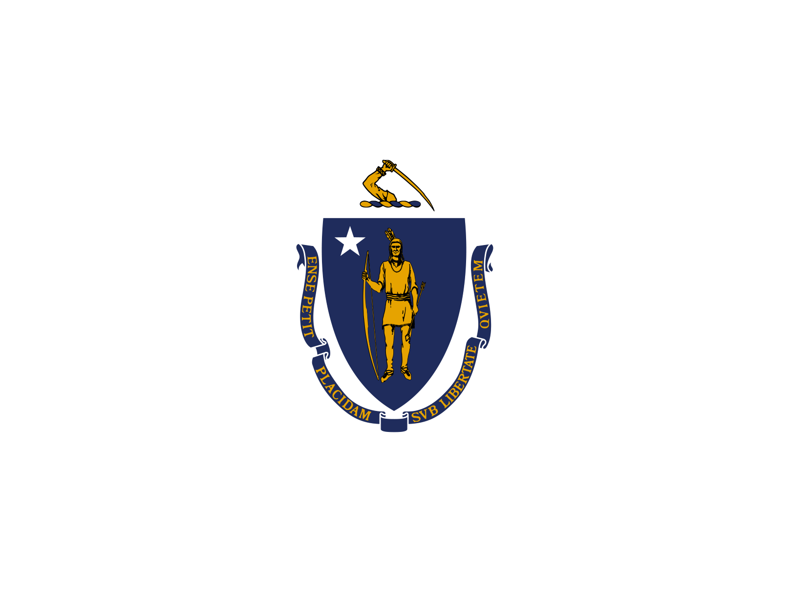 Massachusetts Flag for Indoor Use