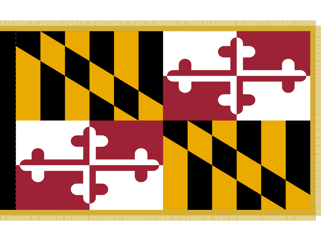 Maryland Indoor Presentation Flagpole Set
