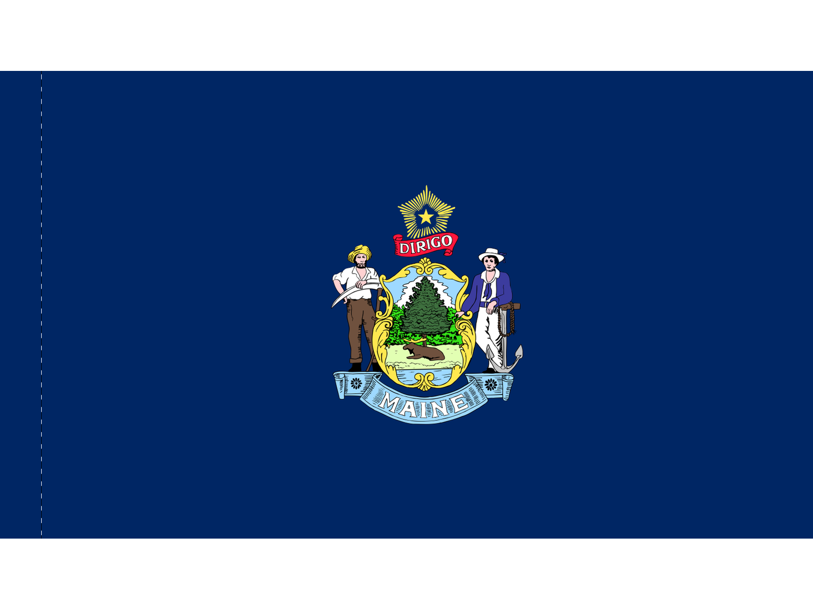 Maine Flag for Indoor Use