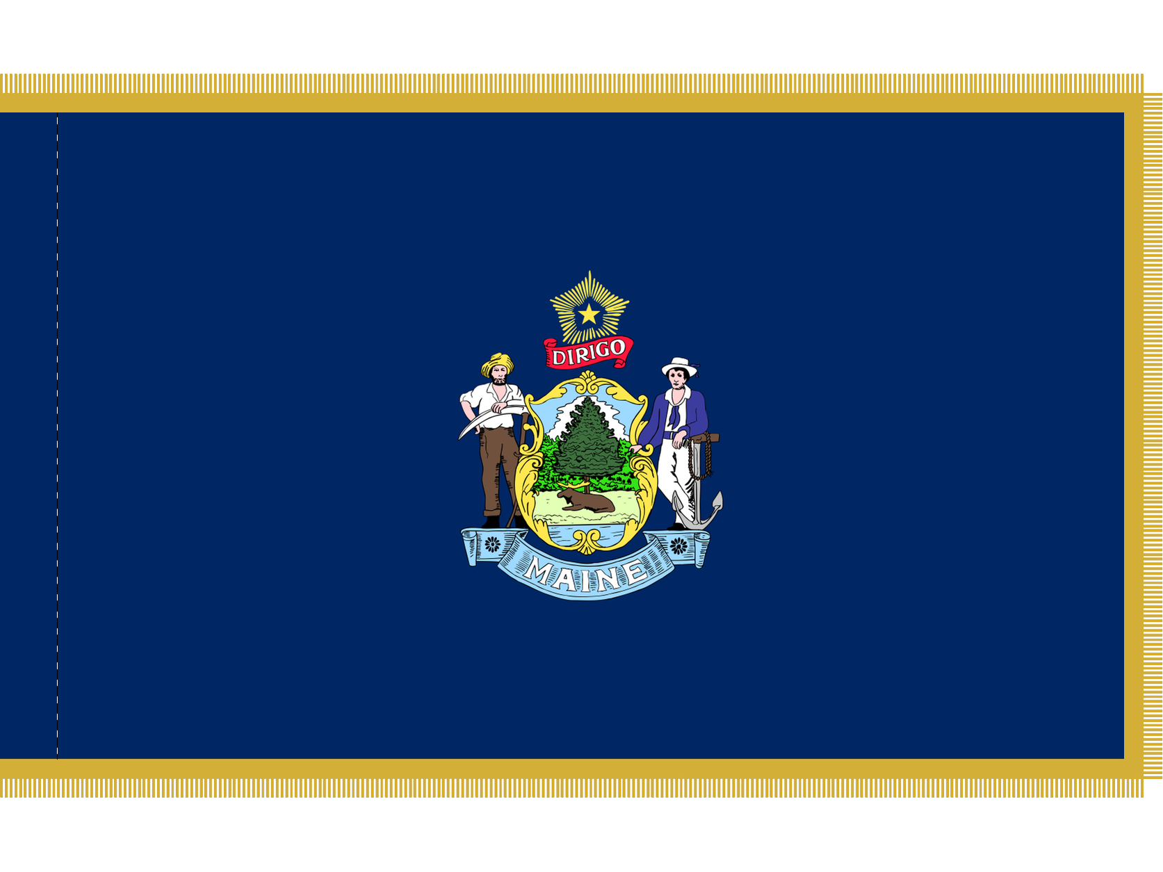 Maine Flag for Indoor Use