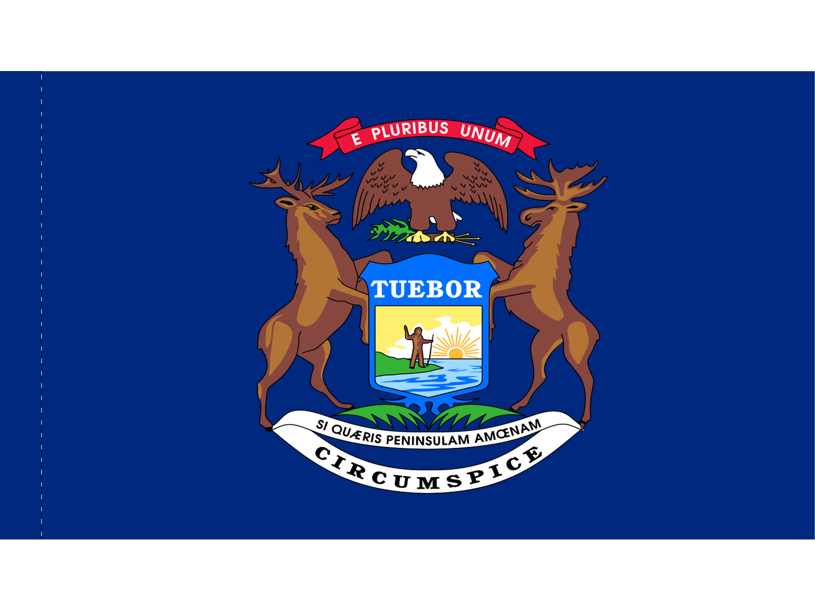 Michigan Flag for Indoor Use