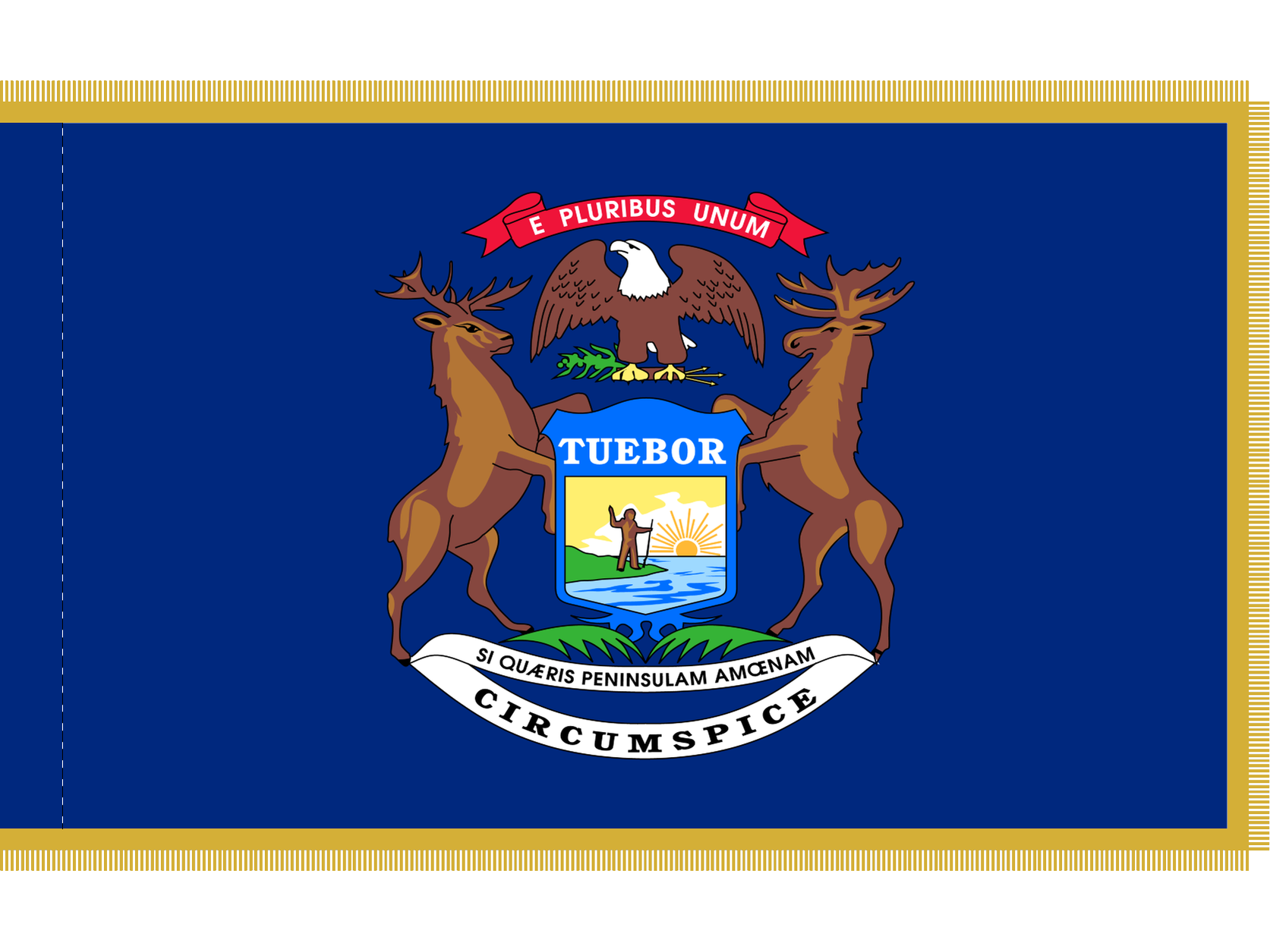 Michigan Flag for Indoor Use