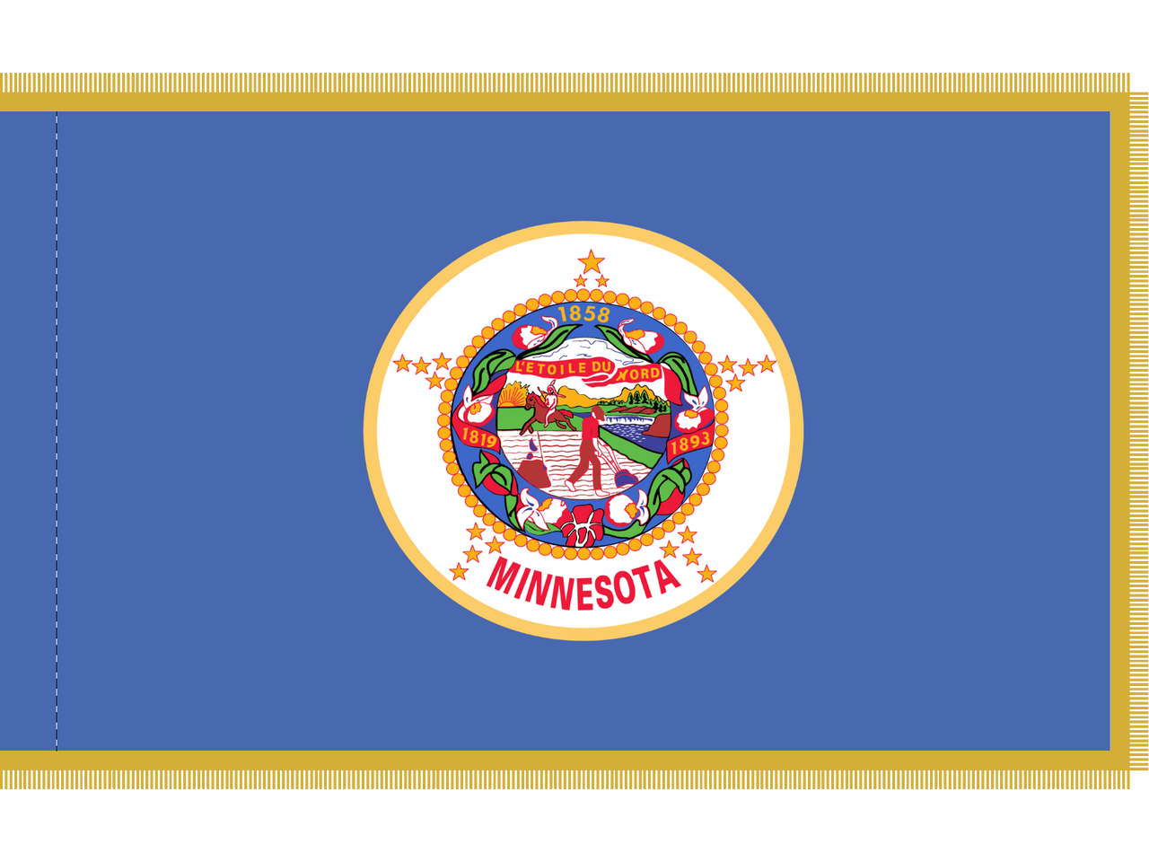Minnesota Indoor Presentation Flagpole Set