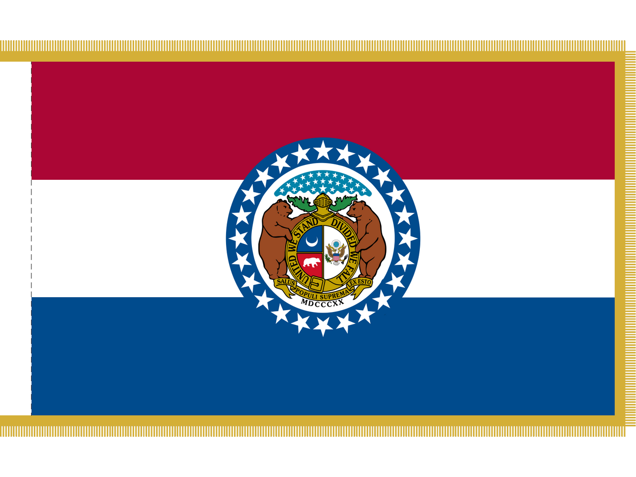 Missouri Indoor Presentation Flagpole Set