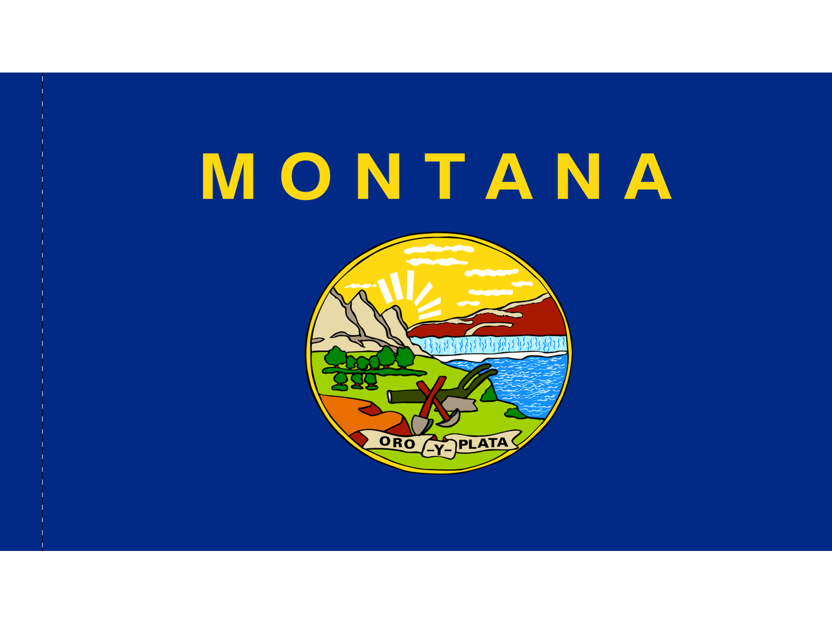 Montana Flag for Indoor Use