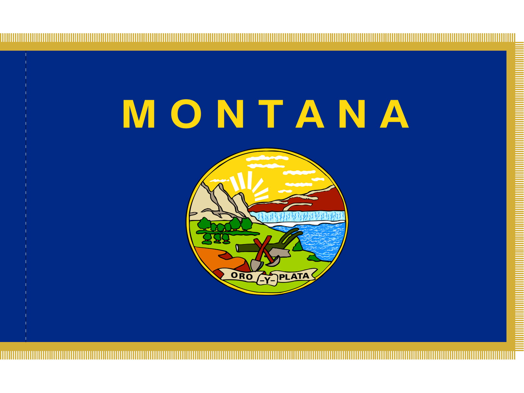 Montana Flag for Indoor Use