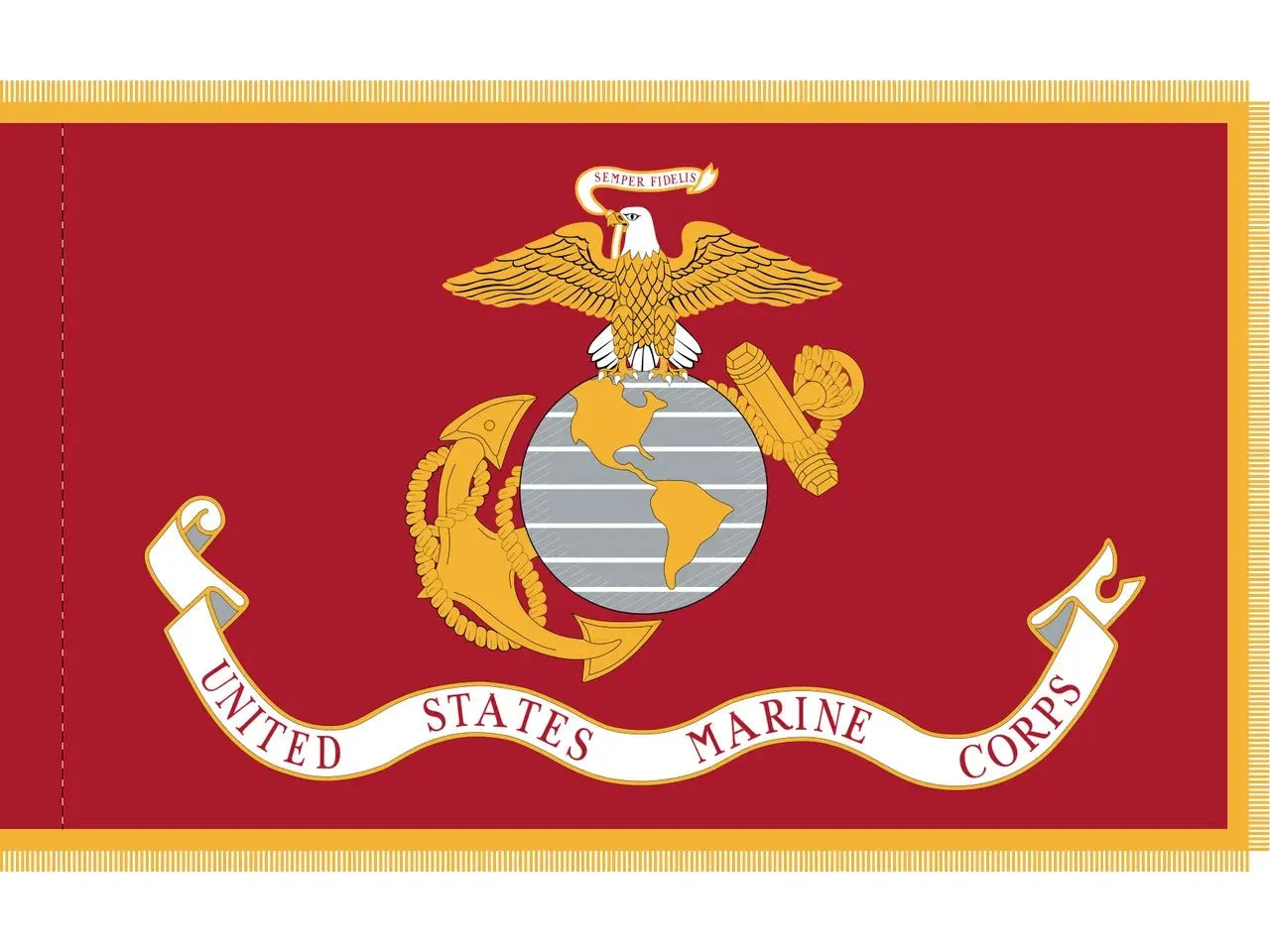 Marine Corps Flag for Indoor Use