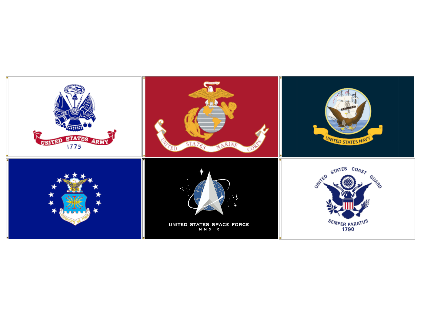Military Flag Set for Outdoor Use