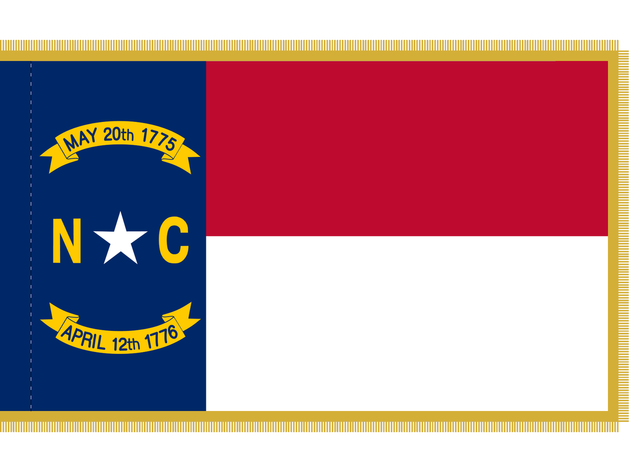 North Carolina Indoor Presentation Flagpole Set