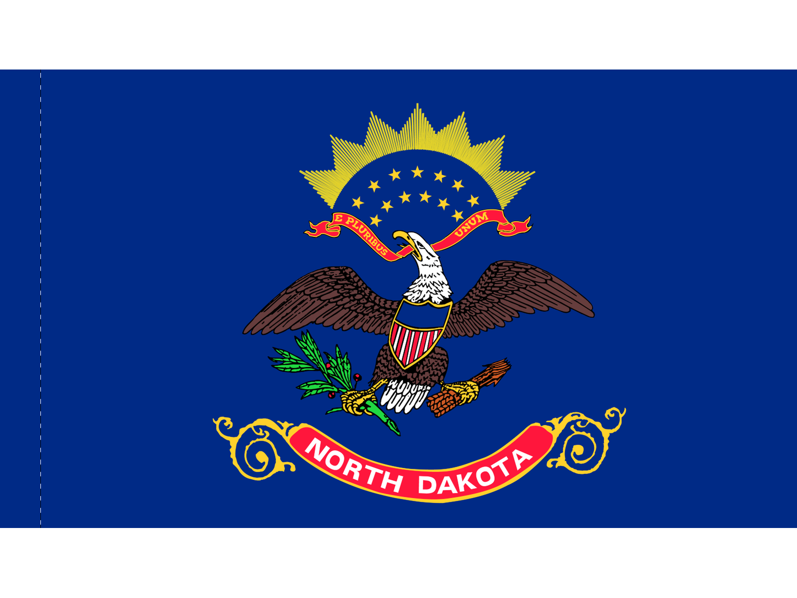 North Dakota Flag for Indoor Use