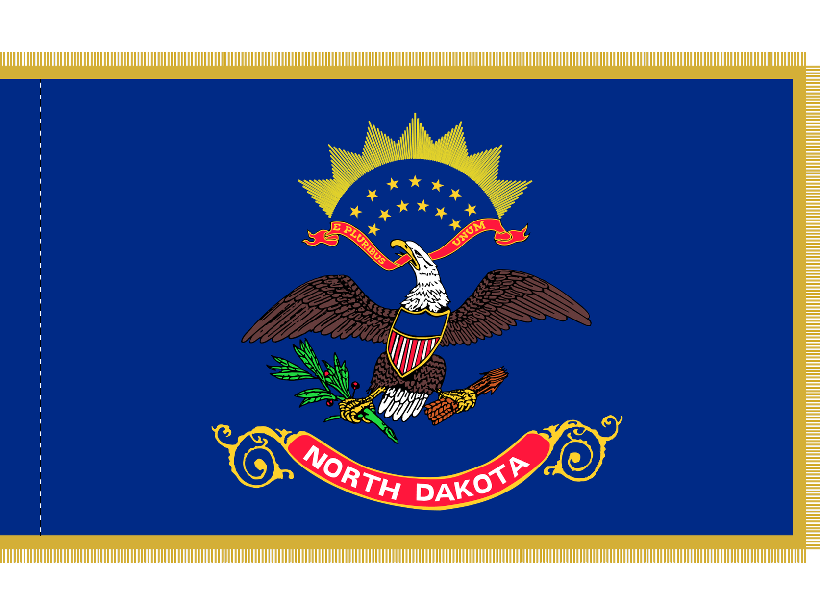 North Dakota Flag for Indoor Use