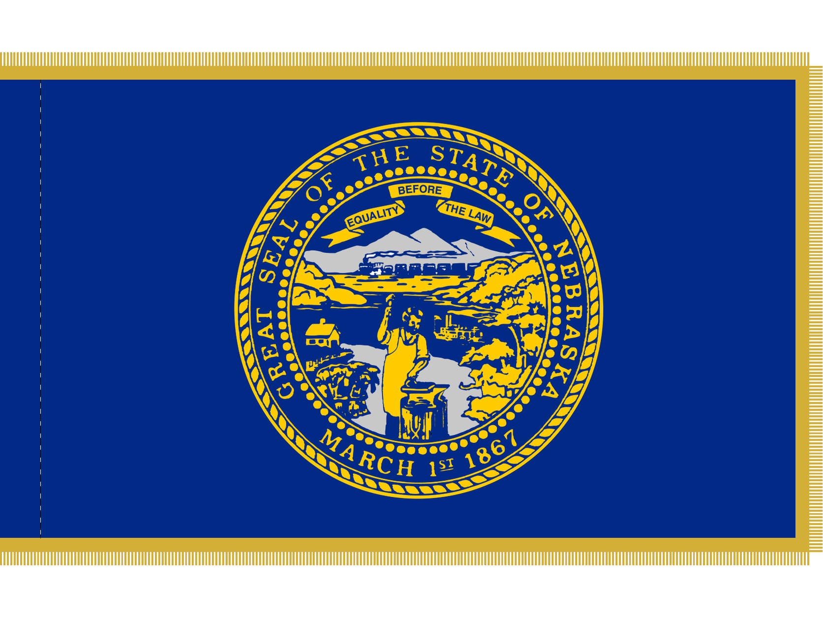Nebraska Flag for Indoor Use