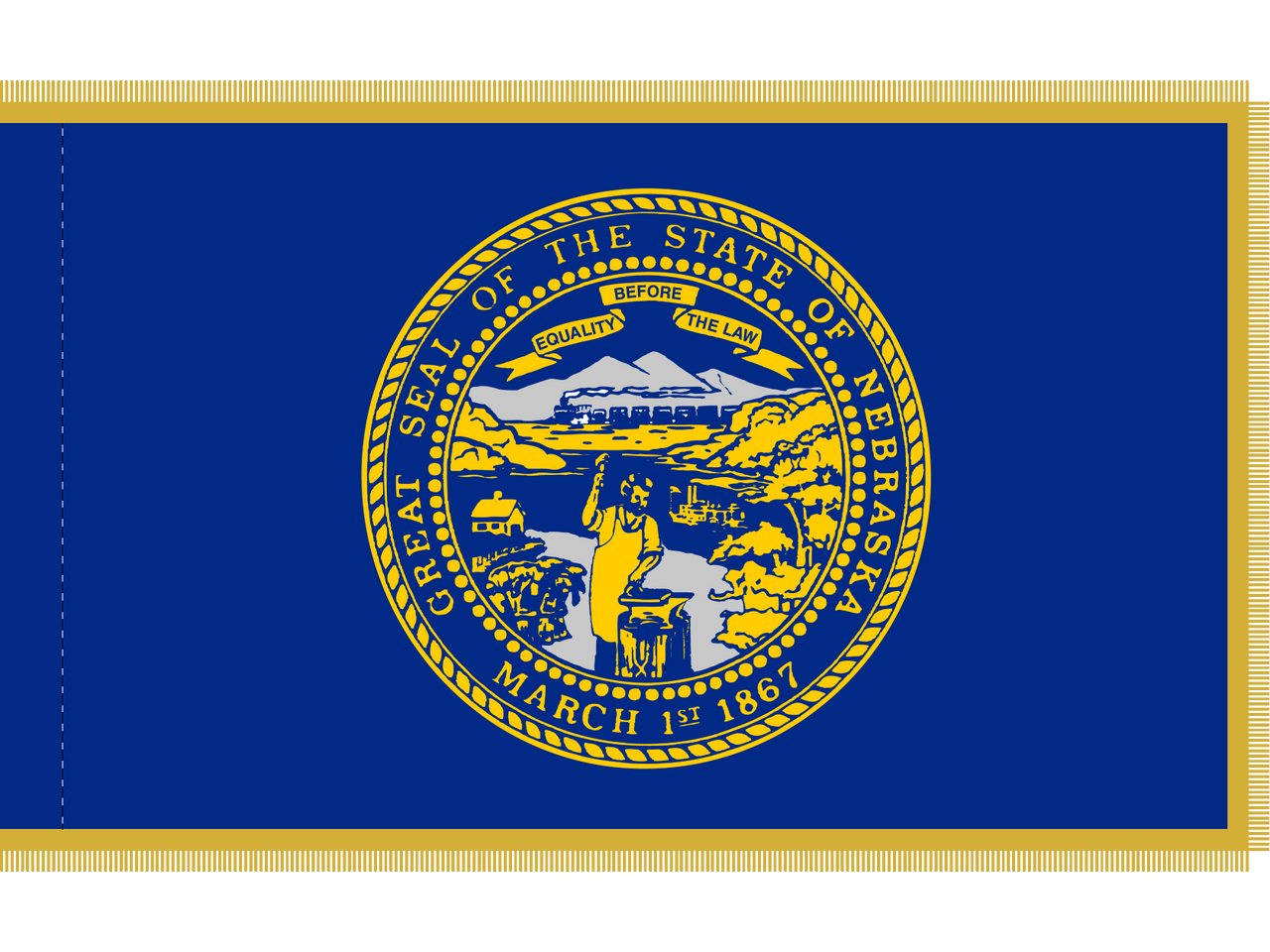 Nebraska Indoor Presentation Flagpole Set