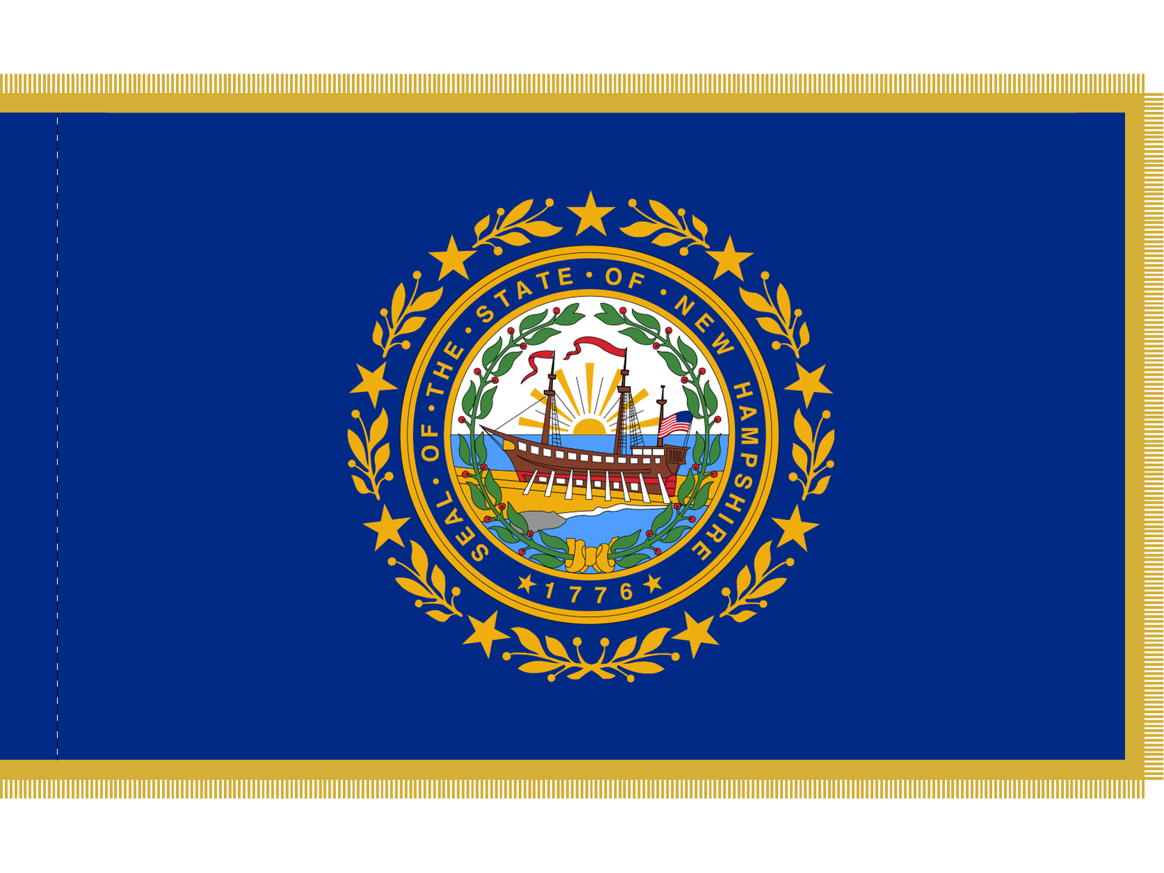 New Hampshire Flag for Indoor Use