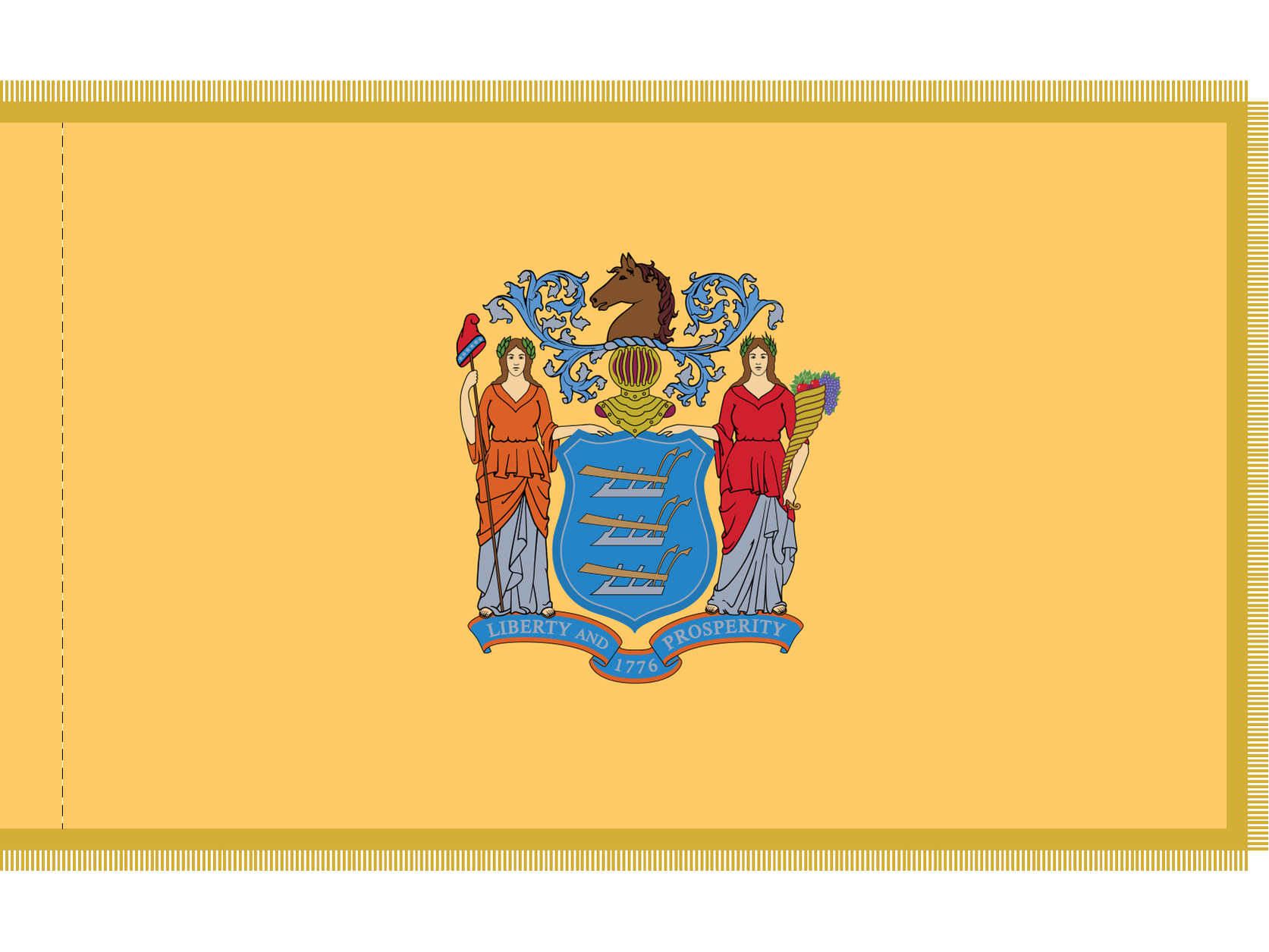 New Jersey Flag for Indoor Use