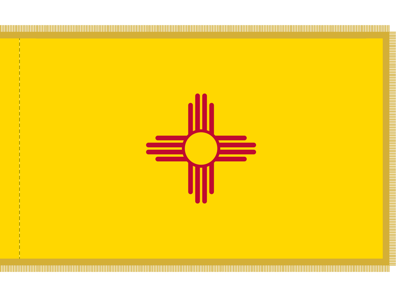 New Mexico Indoor Presentation Flagpole Set