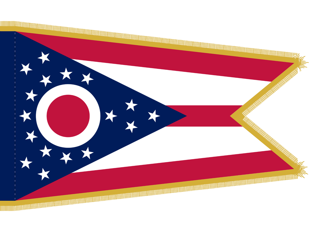 Ohio Indoor Presentation Flagpole Set