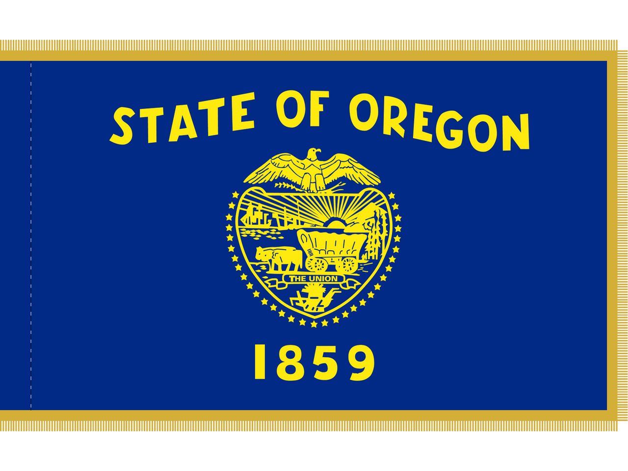 Oregon Indoor Presentation Flagpole Set
