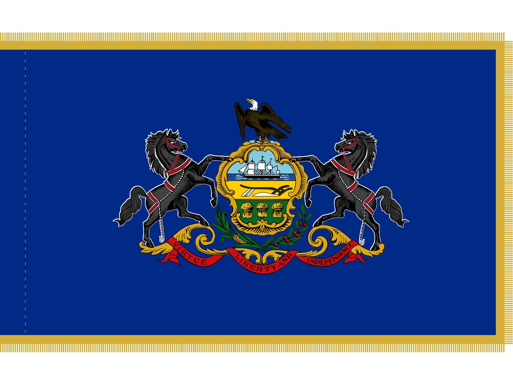 Pennsylvania Flag for Indoor Use